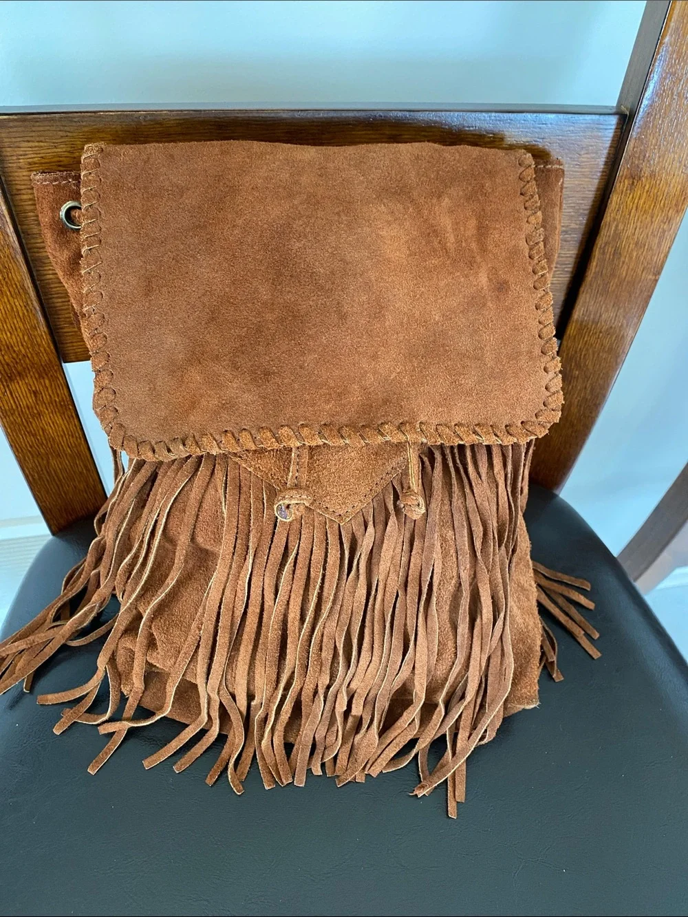 Sorpresa! Suede Fringe Rucksack Backpack Cowboy Ranch Western Genuine Leather